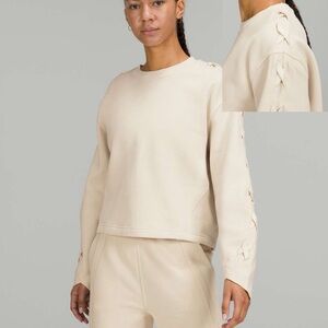 Lululemon Braided Sleeve Pullover White Opal Size 8